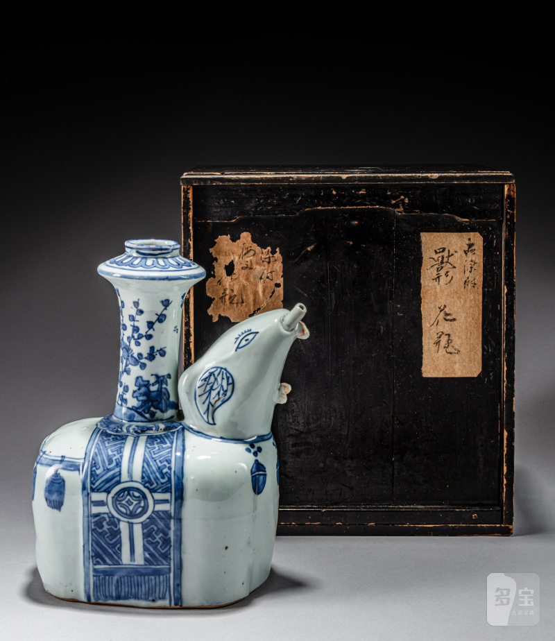 明萬曆末 青花象形軍持 - 图7